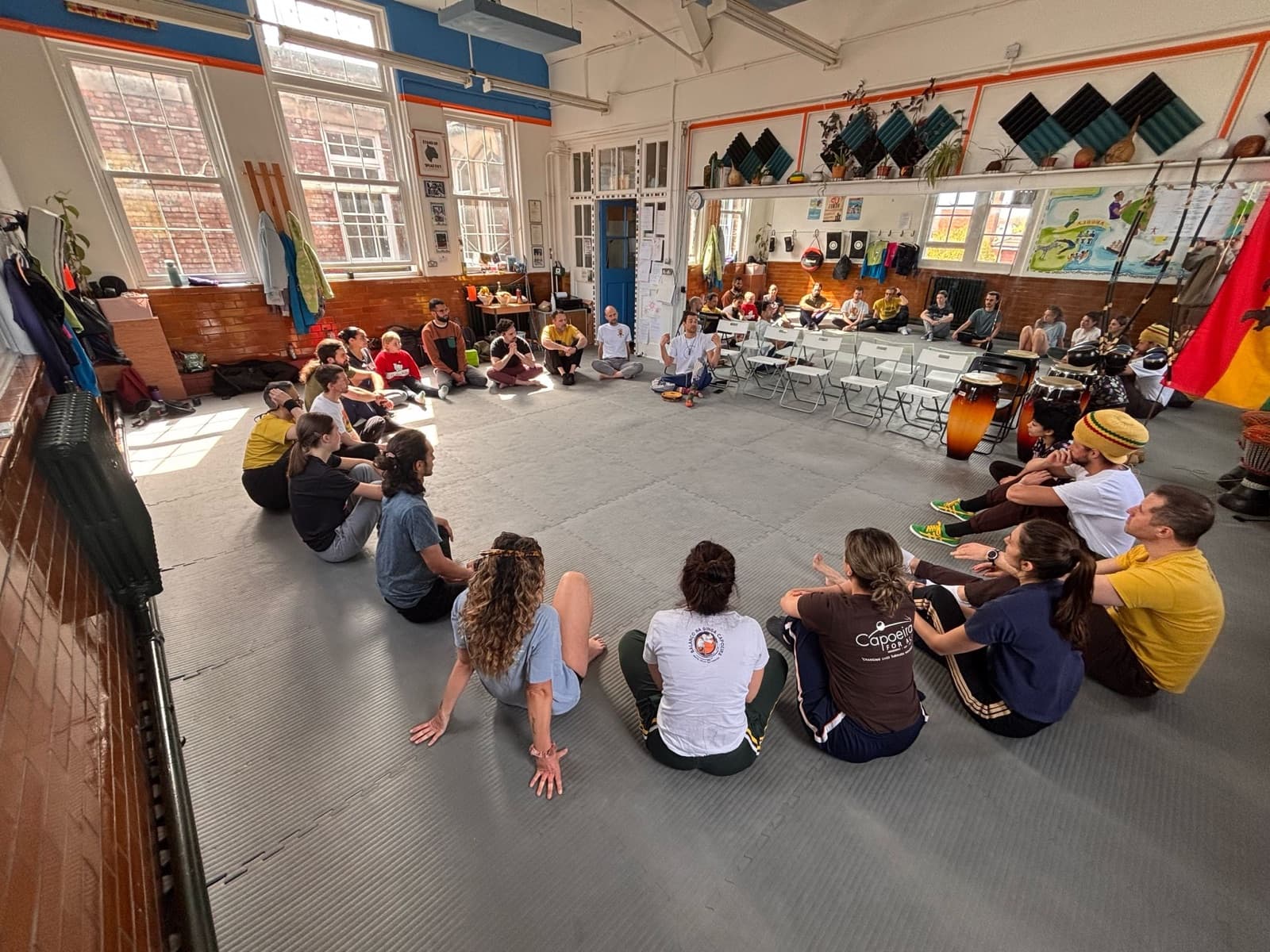 A Capoeira for All class in the roda